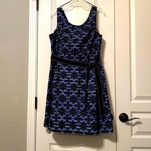 Blue and black dress